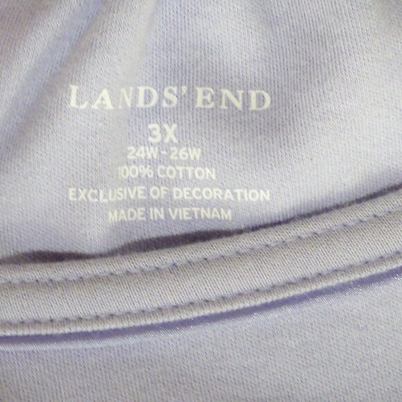 Land's End, Pastel Blue Long Sleeve top 3X - Picture 4 of 6